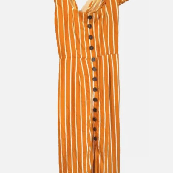 Trixxi Orange Striped Midi Dress - Picture 13 of 14